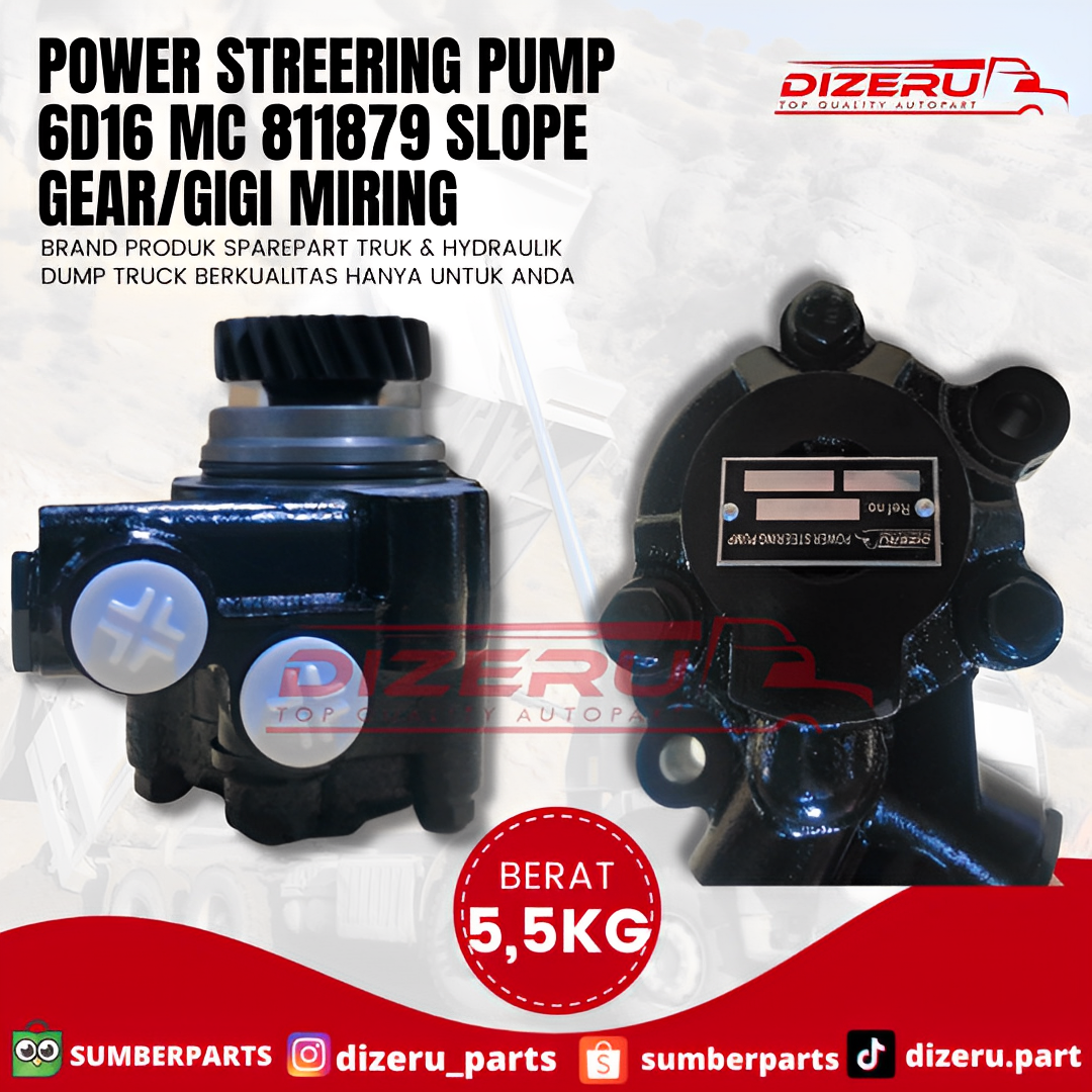 Power Steering Pump 6D16 MC 811879 Slope Gear/Gigi Miring